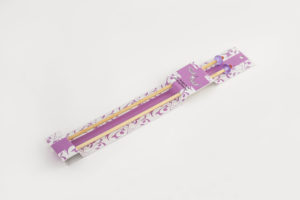 purple bamboo single point knitting needles acrylic top end