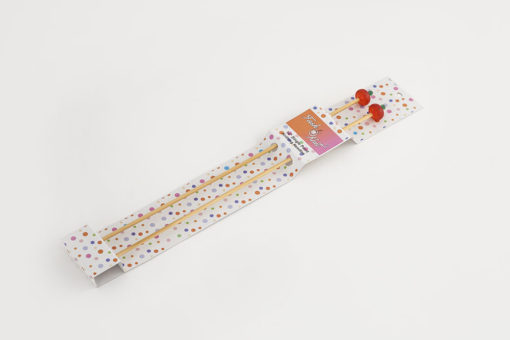 red bamboo single point knitting needles acrylic top end